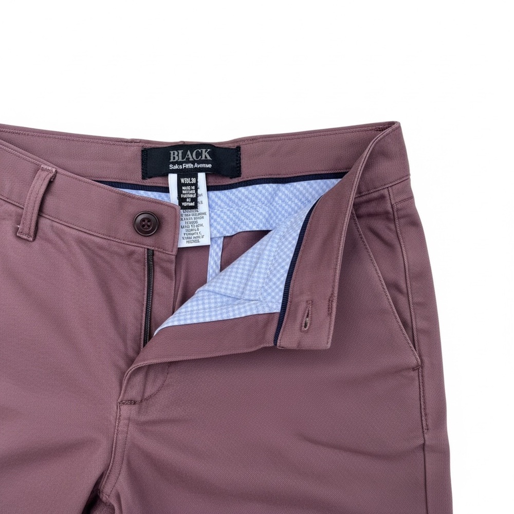 👖 Black Label Saks Fifth Avenue Men’s Dress Pants | Mauve | Size 34x30 - Picture 2 of 5